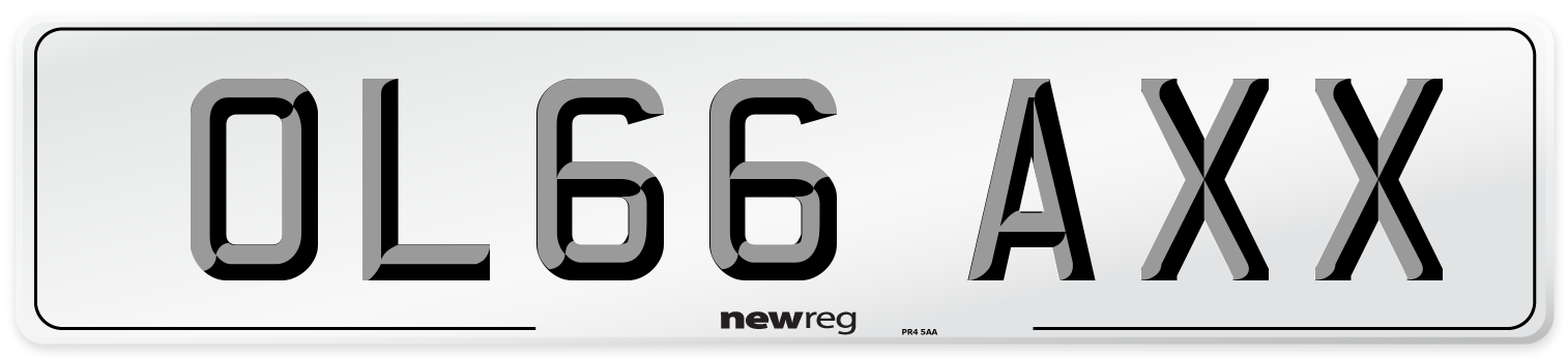 OL66 AXX Number Plate from New Reg